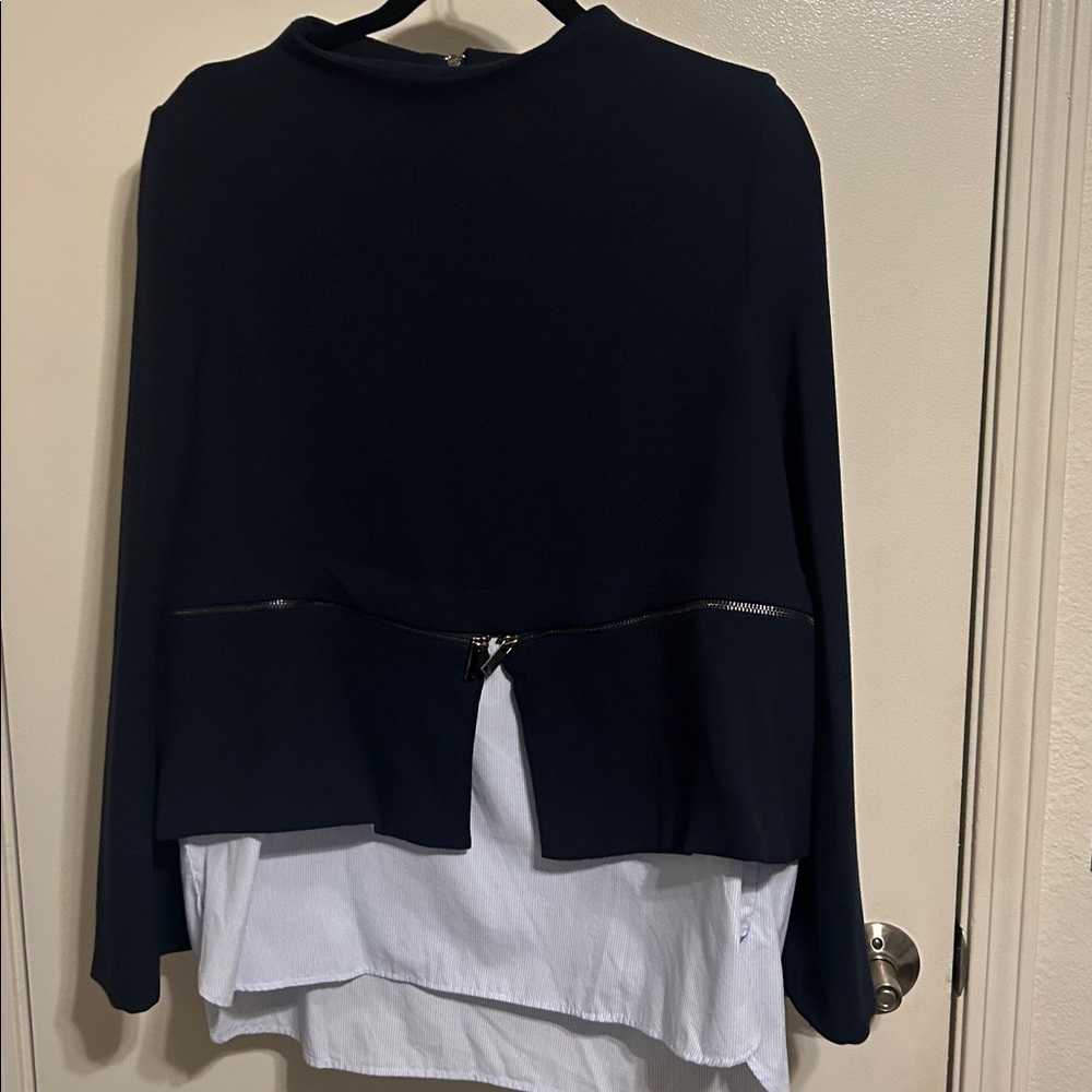 Zara Navy Blue Top